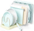 Pots and Pans Organizer for Under Cabinet, 6 Adjustable Compartment Kitchen Cabinet Organizers and Storage for Bakeware.