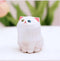 Hand Carved Wooden White Cat Figurine Unique Odd-Eyed Lion Cat Statue Desk
