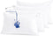 NTBAY 4 Pack Zippered Waterproof Pillow Protectors, Super Soft Quiet Zip Pillow Cases 20x26 Inches Jersey Pure White