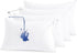 NTBAY 4 Pack Zippered Waterproof Pillow Protectors, Super Soft Quiet Zip Pillow Cases 20x26 Inches Jersey Pure White