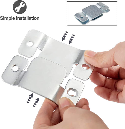 DEEPDREAM 12 Pcs Sectional Couch Connectors, Metal Clips with 28 Pcs Screws for Interlocking Furniture