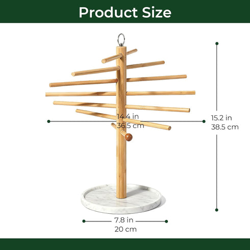 7 Pasta Drying Rack with Transfer Wand and Bars, noodle drying rack Easy to Transfer for Drying Pasta and Cooking
