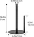 Paper Towel Holder Countertop - OBODING Black Kitchen Stand for Organization, Stainless Steel for Standard Rolls