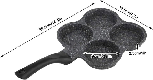 Pancake Non Stick 4 Cups Omelet Pan, 4 In 1 Breakfast Maker, Mini Pancake Egg Frying Pot for Home Kitchen