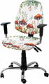 Mushroom Eucalyptus Office Chair Covers, Stretchable 2 Piece, Soft Decorative Computer Desk Chair Cover Protector,