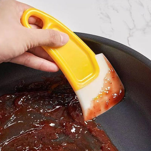 6Pcs Oil-Proof Silicone Pan Scraper Cleaning Scraper Silicone Pan Scraper Dish Cleaning Spatula Bowl Scraper Dish Scraper Non Stick Kitchen Scraper Kitchen Utensil by SHIDXIB