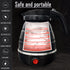 Foldable Electric Travel Kettle, Portable Silicone Collapsible Water Boiler and Tea Pot for Camping (Black)