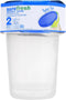 Sure Fresh 34-oz. Reusable Tall Plastic Containers with Lids, 2-ct. Packs, Clear, SFRT34-2PK-BLUE