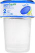 Sure Fresh 34-oz. Reusable Tall Plastic Containers with Lids, 2-ct. Packs, Clear, SFRT34-2PK-BLUE