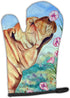 Caroline's Treasures 7105OVMT Shar Pei Smell the Flowers Oven Mitt, Heat Resistant Thick Mitt for Hot Pans