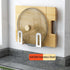 Self Adhesive Stainless Steel Pantry Organization Rack for Cutting Board Storage, Pot Lid Holder
