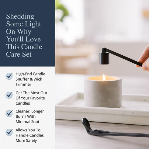 Candle Wick Trimmer and Snuffer Accessory Set – Choose Your Color