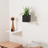 Wisfame 4.92 2 Pack Small Piano White Shelves for Wall, Metal Floating Shelves for Echo, Cameras, Small Speaker