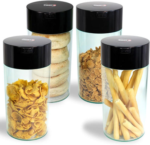 Tightvac Patented Airtight Container, 5oz to 24 Ounce, Multi-use Vacuum Container, Smell Proof, Blue Clear