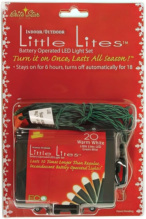 Brite Star 20 Count Warm White LED Little Lights, Battery Operated