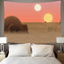 F-FUN SOUL Twin Suns Planet Wars Tapestry, 80x60in, Soft Flannel Wall Hanging for Living Room Bedroom Decor
