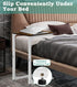 Artigarden C Shaped End Table, Side Tables Couch TV Tray Table, Small Snack Table Sofa Table with Metal Frame