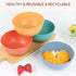Cereal Bowls Unbreakable 24 OZ, Plastic Bowls Reusable Light Weight Bowl, Microwave and Dishwasher Safe BPA Free Cereal Bowls heat Straw Bowl for Serving Soup and Salad by PUPOPIK