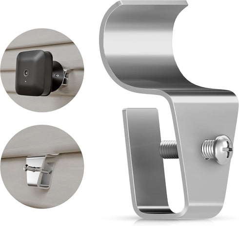 Goabroa 10 Pack Vinyl Siding Clips, No-Hole Outdoor Siding Hanger Camera Mount Clips