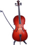 Dselvgvu (8.07"x2.87"x0.91") Wooden Miniature Cello with Stand, Bow and Case Mini Musical Instrument Cello Replica