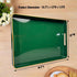 Room.16.7"*12"*1.6" Large Green Tray, Elegant Plastic Coffee Table Tray for Ottoman, Home Decor, Living