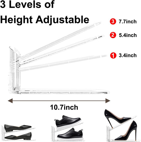 Copidrum 12Pack Closet Closet Shoe Slots Organizer for Shoe Stacker Shoe Rack Organizer for Space Saver Storage Shoe
