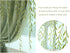 Ufurty 2 Pieces Willow Window Curtain Voile Tulle Panel Drapes, Green Color, Sheer Gauze for Living Room, Bedroom,