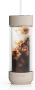 Ember Cold Tumbler 16 oz Insulated Glass Iced Coffee Cup with Straw