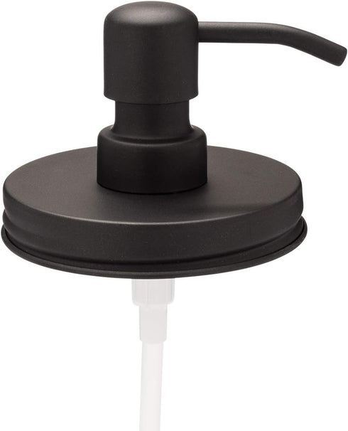 Jarmazing Products Wide Mouth Black Mason Jar Soap Dispenser Lids - One Pack for All Wide Mouth Canning Jars