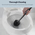 Casabella Bowl Brush & Plunger Combo - Heavy-Duty Toilet Plunger and Cleaning Brush, Ergonomic Handles, Durable Bowl