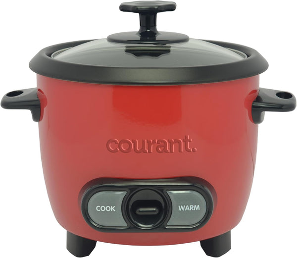 Courant Rice Cooker 6-Cup (Cooked), Removable Non-Stick Bowl, One Touch Rice Cooker,