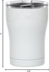 Seriously Ice Cold SIC 12oz Insulated Travel Tumbler Mug, Ice White, Premium Double Wall Stainless Steel, Leak Proof