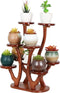 9 Tiers Small Windowsill Plant Shelf Indoor,Bamboo Succulent Plant Stand for Desk,Multi-Layered