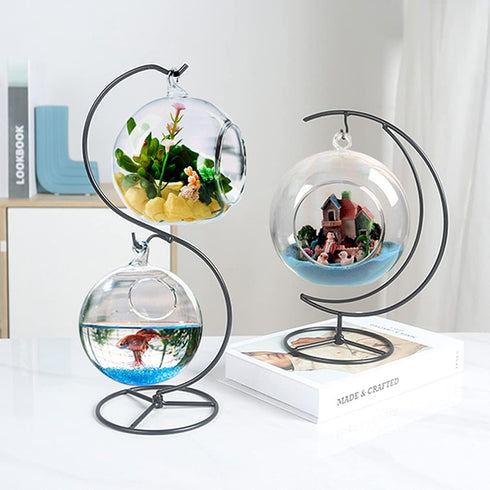 Ornament Display Stand - Iron Hanging Stand for Air Plants, Flower Pots, Christmas Ornaments, Home Wedding Decoration