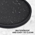Black Wooden Lazy Susan Turntable Organizer, Small Round Rotating Tray for Kitchen Countertop and Bathroom Decor