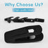 Black Velvet Hangers Clips, 20 PCS Non-Slip Clips for Suit Pant Skirt Hanger
