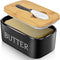 Butter Dish with Lid for Countertop, Large Ceramic Butter Keeper Container with Knife and Silicone Sealing