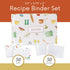 Jot & Mark Recipe Organizer Mini Binder Set, 8.5" x 5.75" Kitchen Toolkit