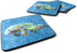 Caroline's Treasures Manatee Foam Coasters, Set of 4, 3.5" H x 3.5" W, Multicolor