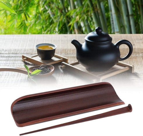 TOPINCN Tea Ceremony Utensil Tools Set, Chinese Gong Fu Tea Tool Medium Size - Roast Red Two-Piece