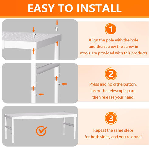Racks,Counter Expandable adjustable stackable kitchen organizer,Spice Shelf for Cabinets,Small Cupboard