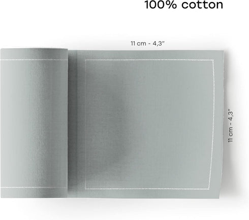 Cotton Cocktail Napkin - Grey - 4.3 x 4.3 in - 50 units per roll