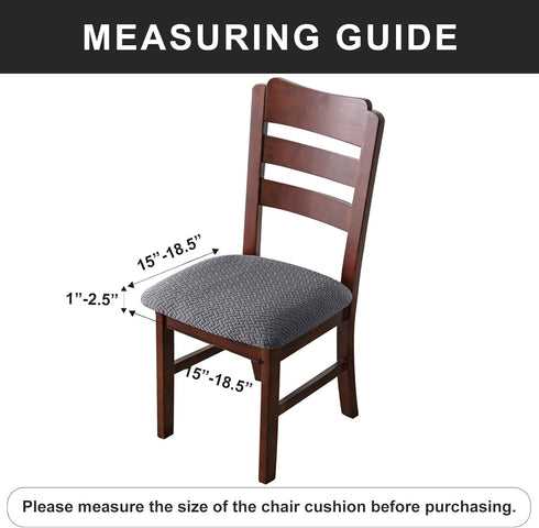 Genina Waterproof Dining Chair Covers for Kitchen Room Chairs, Dark Gray, 4 Pcs Slipcovers
