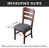 Genina Waterproof Dining Chair Covers for Kitchen Room Chairs, Dark Gray, 4 Pcs Slipcovers