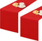 2 Pack Red Small Short Table Runner 12 x 24 Inch Solid