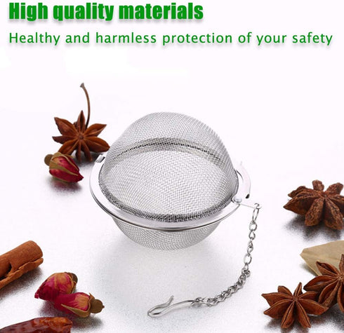 GOLF 2Pcs Tea Steeper, Mesh Tea Infuser Premium Tea Filter Tea Interval Diffuser with Extended Chain Hook for Brew