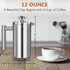 French Press, 12oz Double-Wall Insulated Coffee Maker, Stainless Steel with 3 Level Filtration System