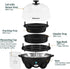 EGC-007B# 7 16-Recipe Elite Gourmet Rapid Egg Cooker, Easy-To-Peel, Hard, Medium, Soft Boiled Eggs, Poacher, Omelet
