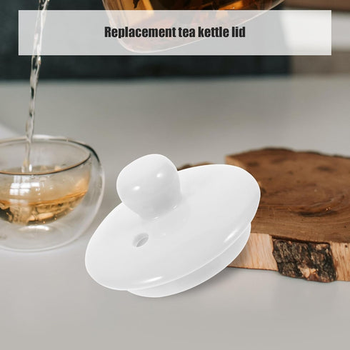 Luxshiny Ceramic Teapot Lid Replacement, White Porcelain Mug Cover for Small Tea Pots, Kungfu Tea Cup Accessories