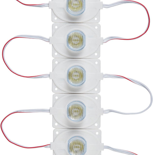 20PCS 3.0W 6500K White Edge Light 12V LED Modules with Lens for Waterproof Double Side Light Box